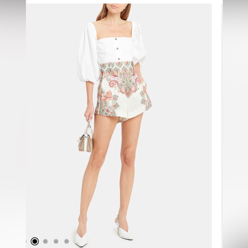Zimmermann Paisley belted Shorts